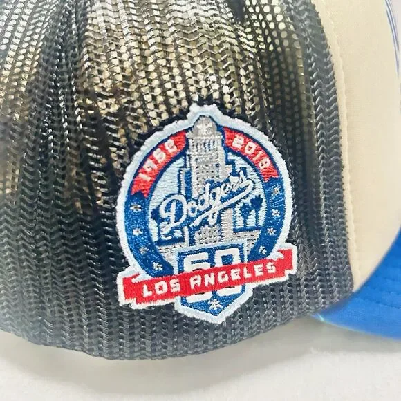 Mitchell & Ness Los Angeles Dodgers 60 Years Trucker Snap‎ Hat Adjustable White - Picture 5 of 6